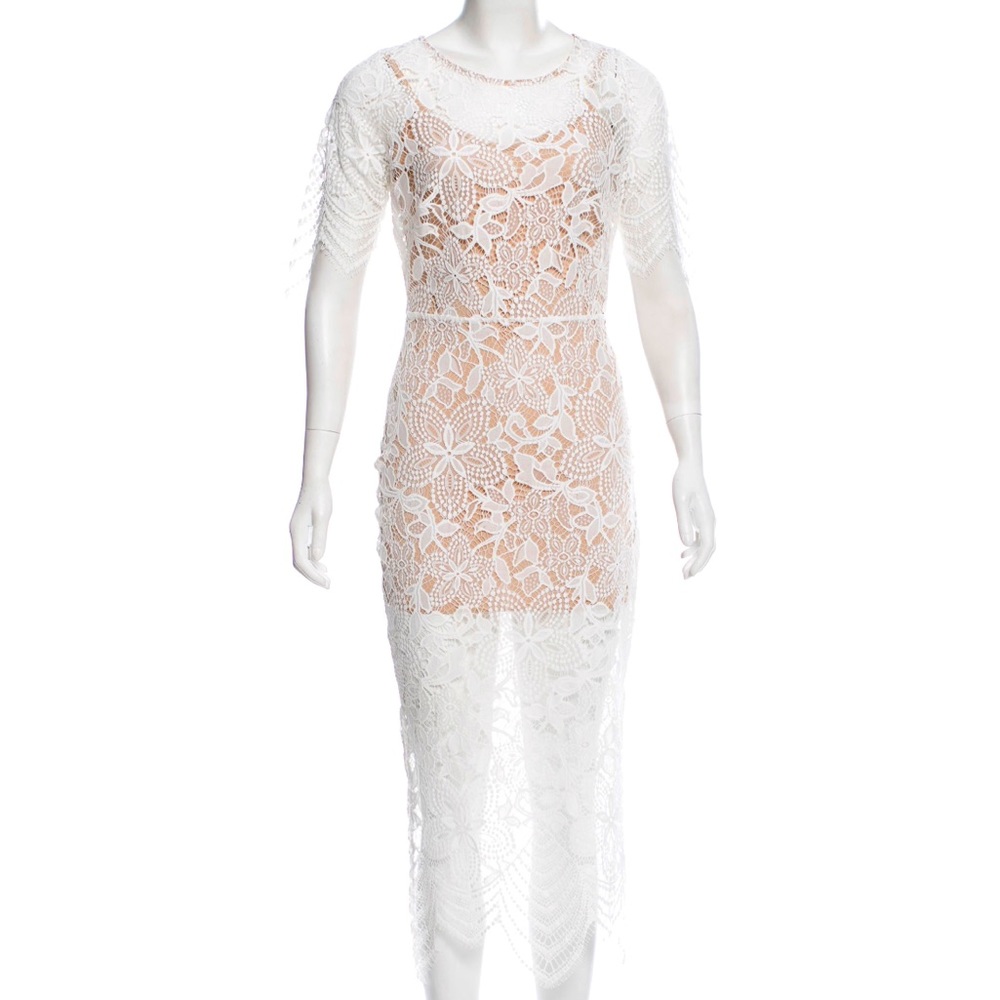 For love and lemons white lace midi dress s